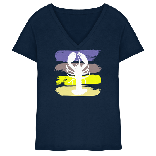 Maritimes Damen T-Shirt | 100% Baumwolle, mit Hummer Motiv