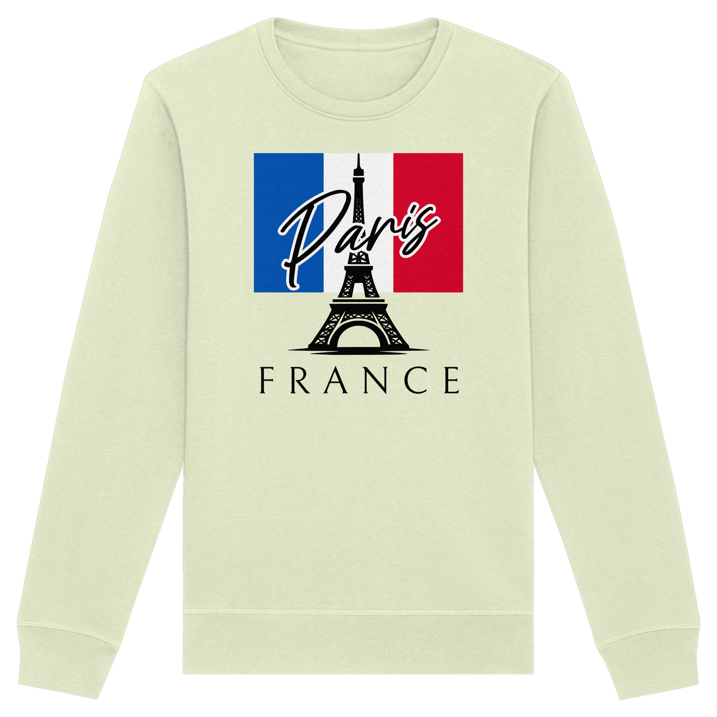 Organic Basic Unisex Sweatshirt mit Eifelturm Print
