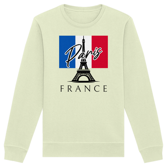Organic Basic Unisex Sweatshirt mit Eifelturm Print