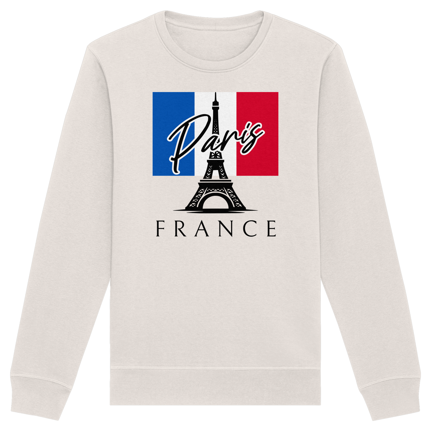 Organic Basic Unisex Sweatshirt mit Eifelturm Print