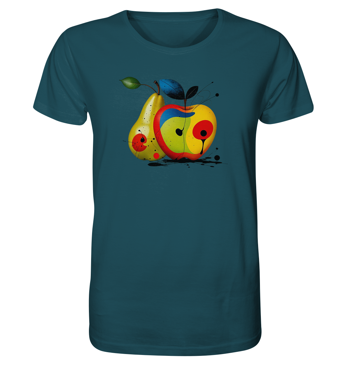 Damen T-Shirt in Bio-Qualität - Apfel & Birne Print