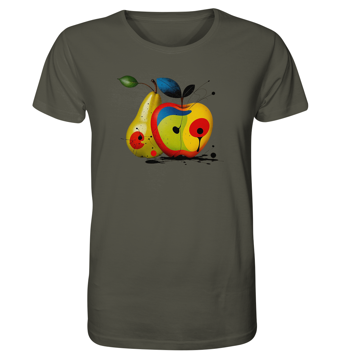 Damen T-Shirt in Bio-Qualität - Apfel & Birne Print