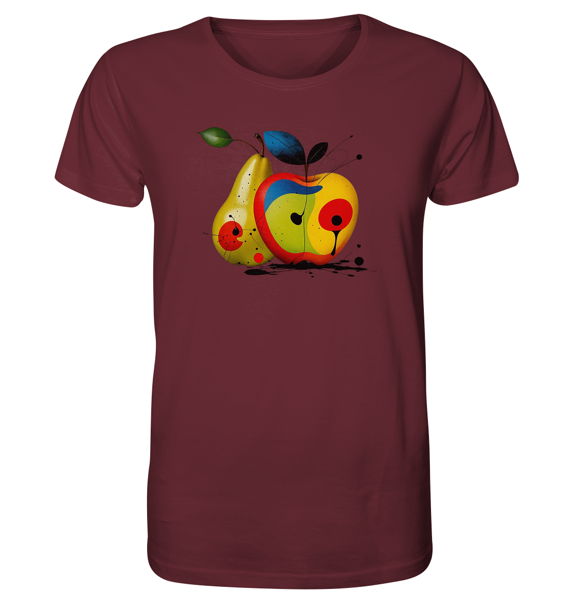 Damen T-Shirt in Bio-Qualität - Apfel & Birne Print