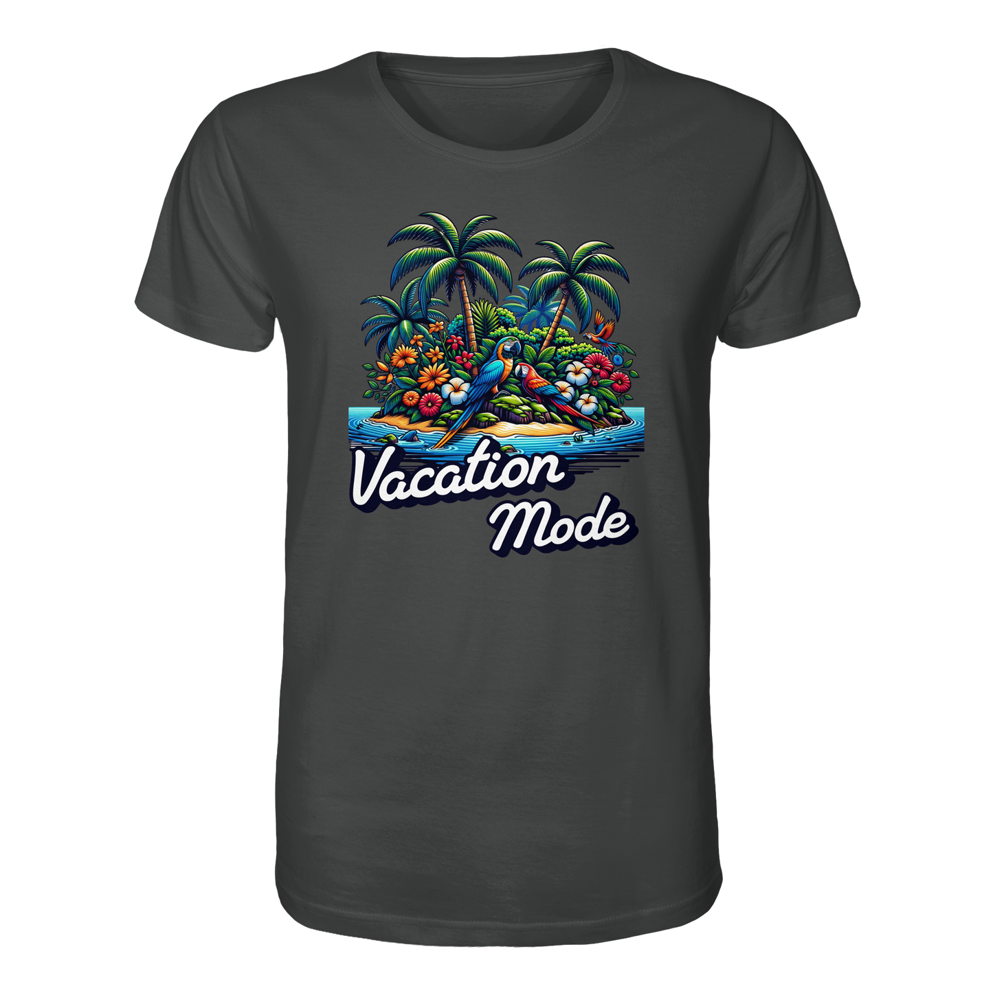Unisex Organic T-Shirt  mit "Vacation Mode" Print