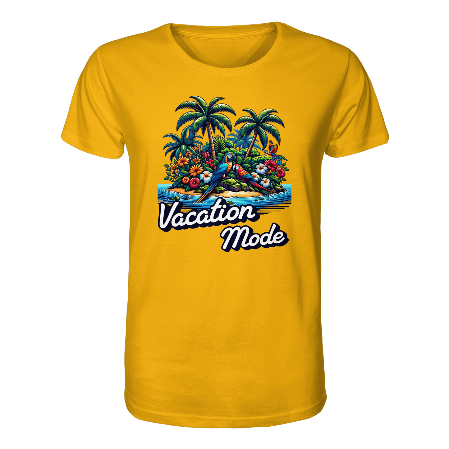 Unisex Organic T-Shirt  mit "Vacation Mode" Print