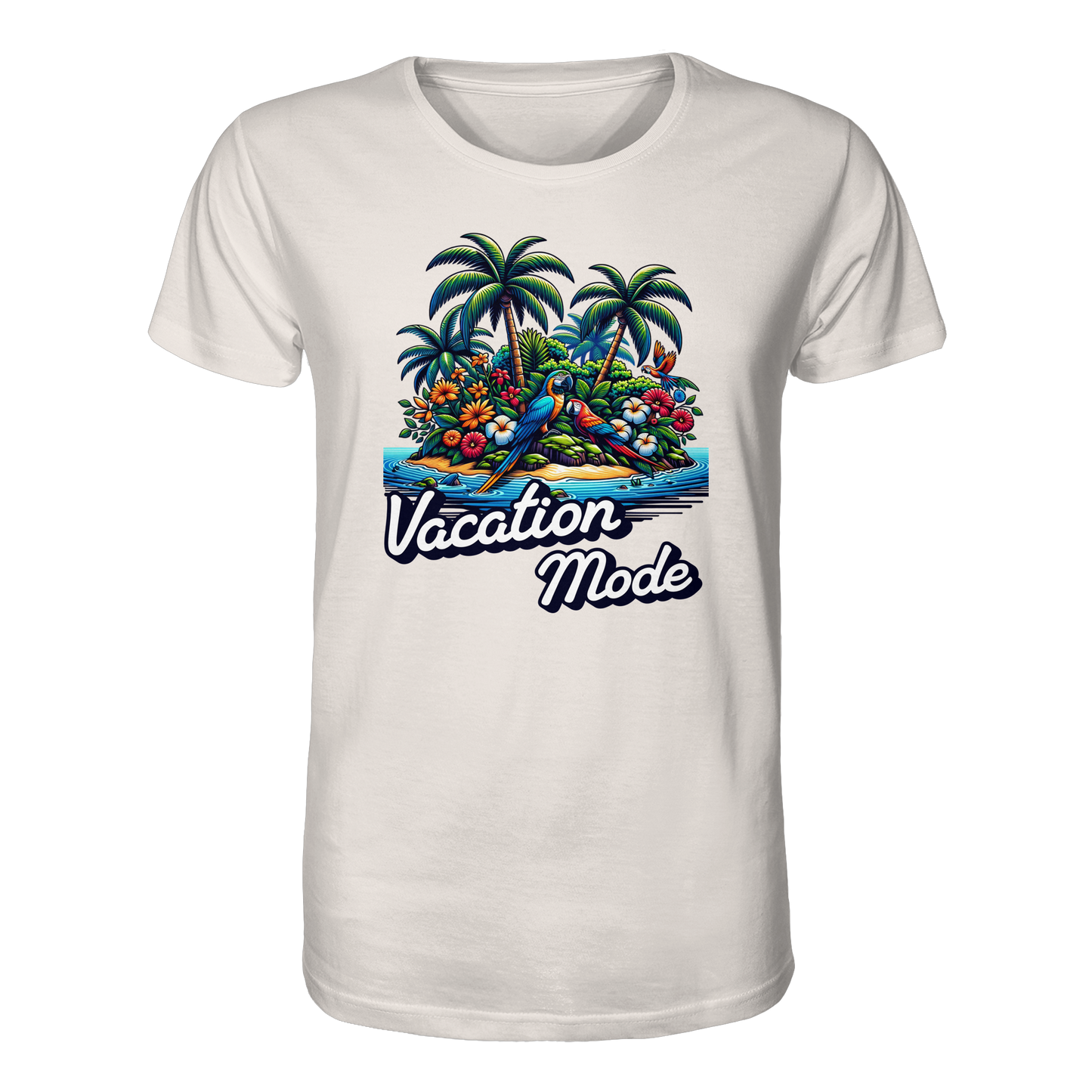 Unisex Organic T-Shirt  mit "Vacation Mode" Print