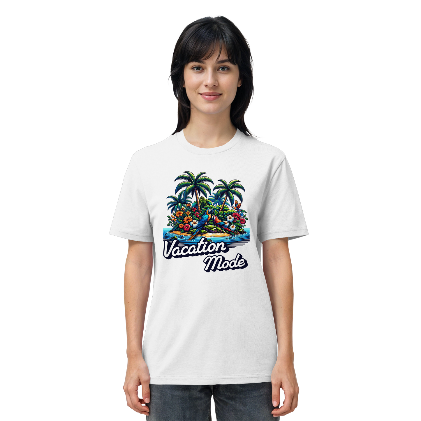 Unisex Organic T-Shirt  mit "Vacation Mode" Print