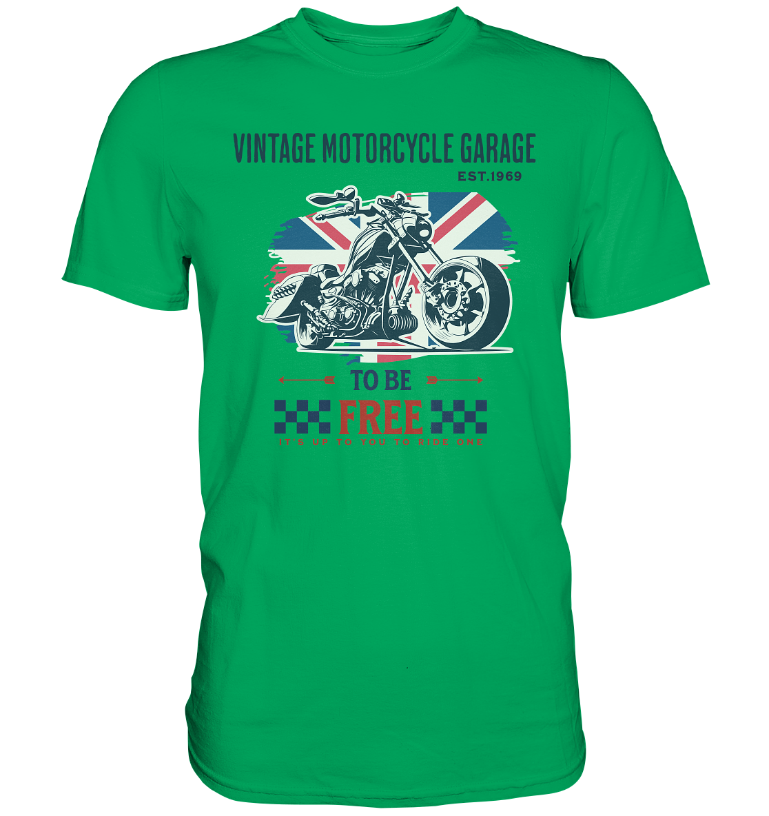 Herren Premium T-Shirt  mit Vintage Motocycle Garage Print