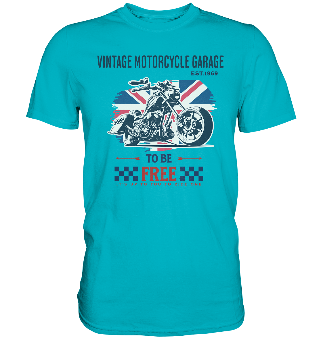 Herren Premium T-Shirt  mit Vintage Motocycle Garage Print