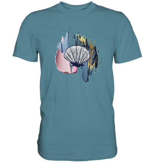 Maritimes Damen Premium T-Shirt mit Muschel Print