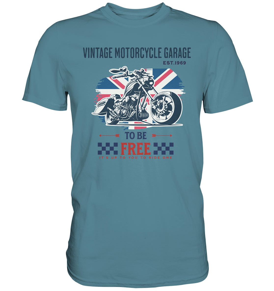 Herren Premium T-Shirt  mit Vintage Motocycle Garage Print