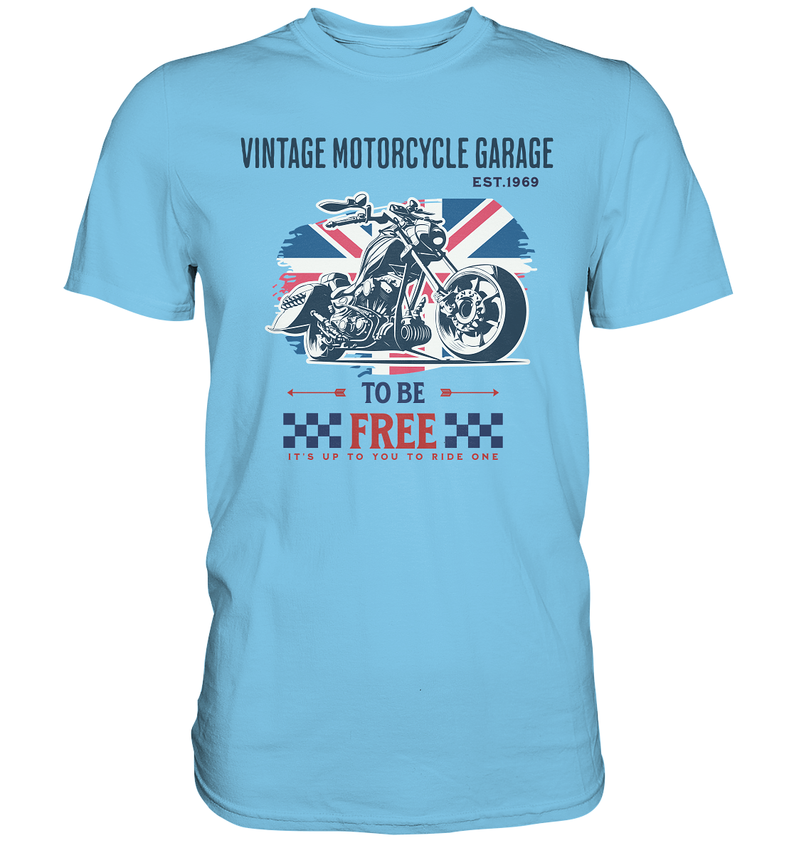 Herren Premium T-Shirt  mit Vintage Motocycle Garage Print
