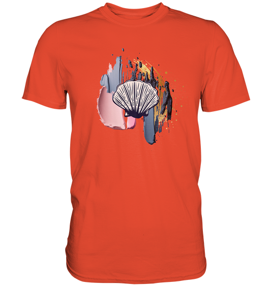 Maritimes Herren Premium T-Shirt mit Muschel Print