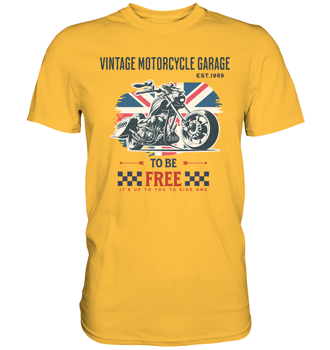 Herren Premium T-Shirt  mit Vintage Motocycle Garage Print